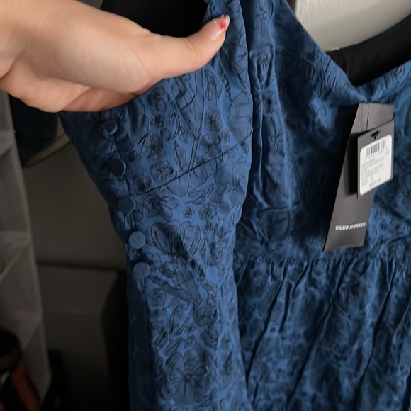 NWT Club Monaco Navy Blue Maxi Dress size 0 - Picture 3 of 3